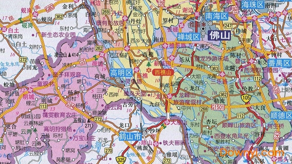 广东省佛山市地图全图解析